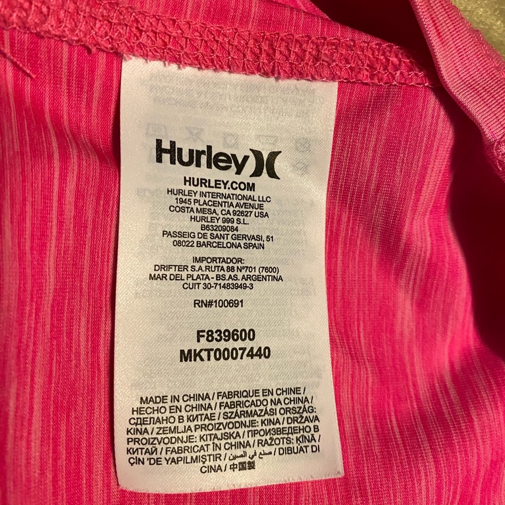 Hurley Short sleeve pink shirt Casual Button up Large EUC - Picture 4 of 5